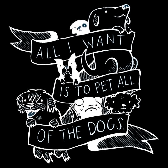 All I Want Is To Pet All Of The Dogs Drawstring Bag