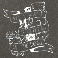 All I Want Is To Pet All Of The Dogs Cotton Canvas Backpack
