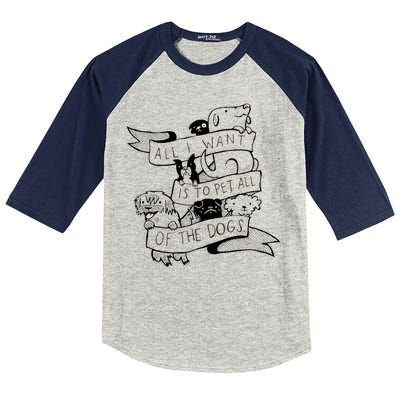 All I Want Is To Pet All Of The Dogs Kids Colorblock Raglan Jersey