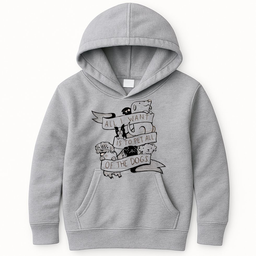 All I Want Is To Pet All Of The Dogs Kids Hoodie