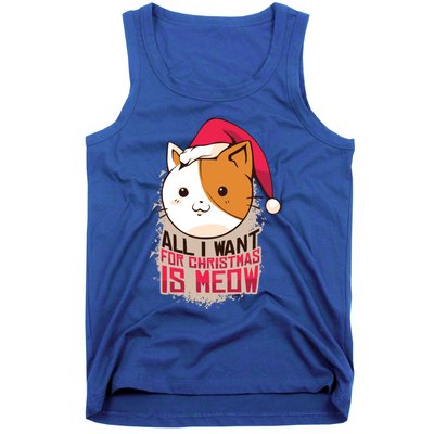 All I Want For Christmas Is Meow Funny Cat Gift Tank Top