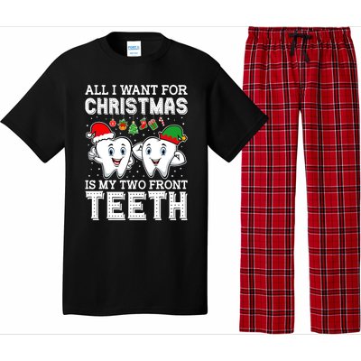 All I Want For Christmas Is My Two Front Teeth Funny Dentist Pajama Set