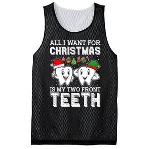 All I Want For Christmas Is My Two Front Teeth Funny Dentist Mesh Reversible Basketball Jersey Tank