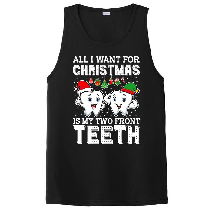 All I Want For Christmas Is My Two Front Teeth Funny Dentist PosiCharge Competitor Tank