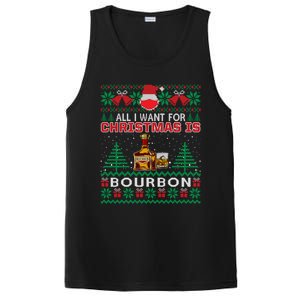 All I Want For Christmas Is Bourbon Funny Ugly Sweater Gift Great Gift PosiCharge Competitor Tank