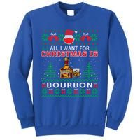 All I Want For Christmas Is Bourbon Funny Ugly Sweater Gift Great Gift Sweatshirt