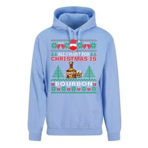 All I Want For Christmas Is Bourbon Funny Ugly Sweater Gift Great Gift Unisex Surf Hoodie