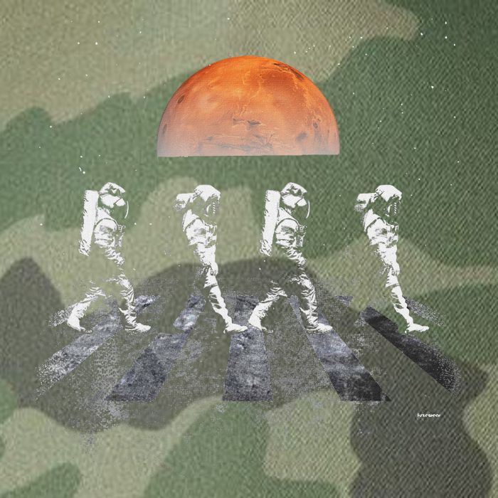 Astronauts In Walking In Space Occupy Mars Legacy Tie Dye Trucker Hat