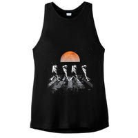 Astronauts In Walking In Space Occupy Mars Ladies PosiCharge Tri-Blend Wicking Tank
