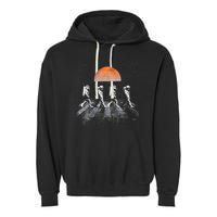 Astronauts In Walking In Space Occupy Mars Garment-Dyed Fleece Hoodie