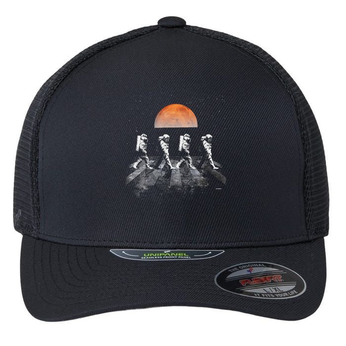 Astronauts In Walking In Space Occupy Mars Flexfit Unipanel Trucker Cap