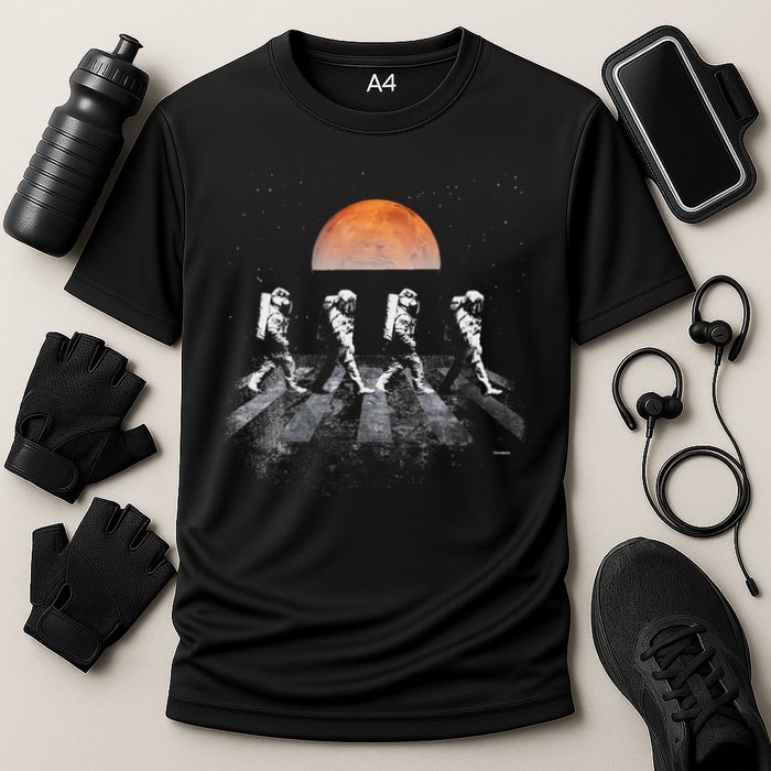 Astronauts In Walking In Space Occupy Mars Performance Shirt