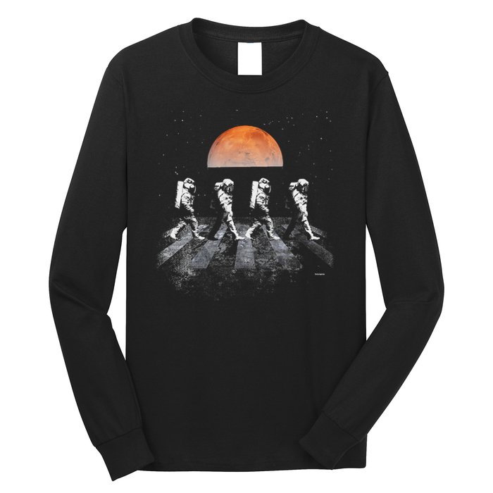 Astronauts In Walking In Space Occupy Mars Long Sleeve Shirt