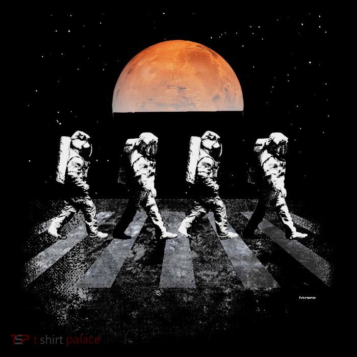 Astronauts In Walking In Space Occupy Mars Full-Length Apron With Pockets