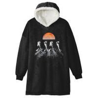 Astronauts In Walking In Space Occupy Mars Hooded Wearable Blanket