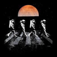 Astronauts In Walking In Space Occupy Mars Button