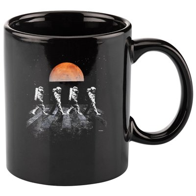 Astronauts In Walking In Space Occupy Mars 11oz C Handle Ceramic Mug