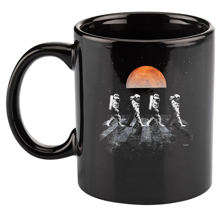 Astronauts In Walking In Space Occupy Mars 11oz C Handle Ceramic Mug