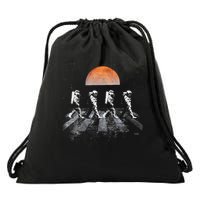 Astronauts In Walking In Space Occupy Mars Drawstring Bag