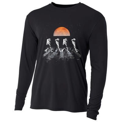 Astronauts In Walking In Space Occupy Mars Cooling Performance Long Sleeve Crew