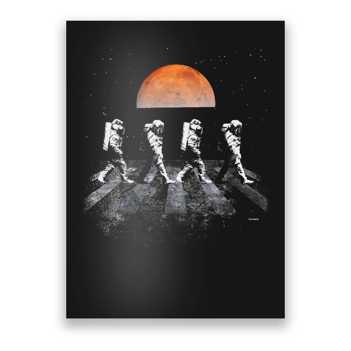 Astronauts In Walking In Space Occupy Mars Poster