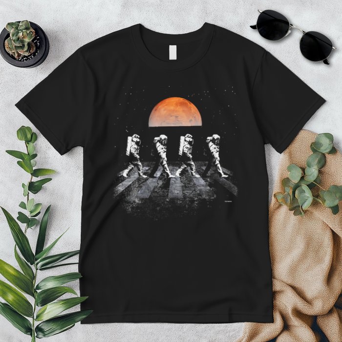 Astronauts In Walking In Space Occupy Mars Premium T-Shirt