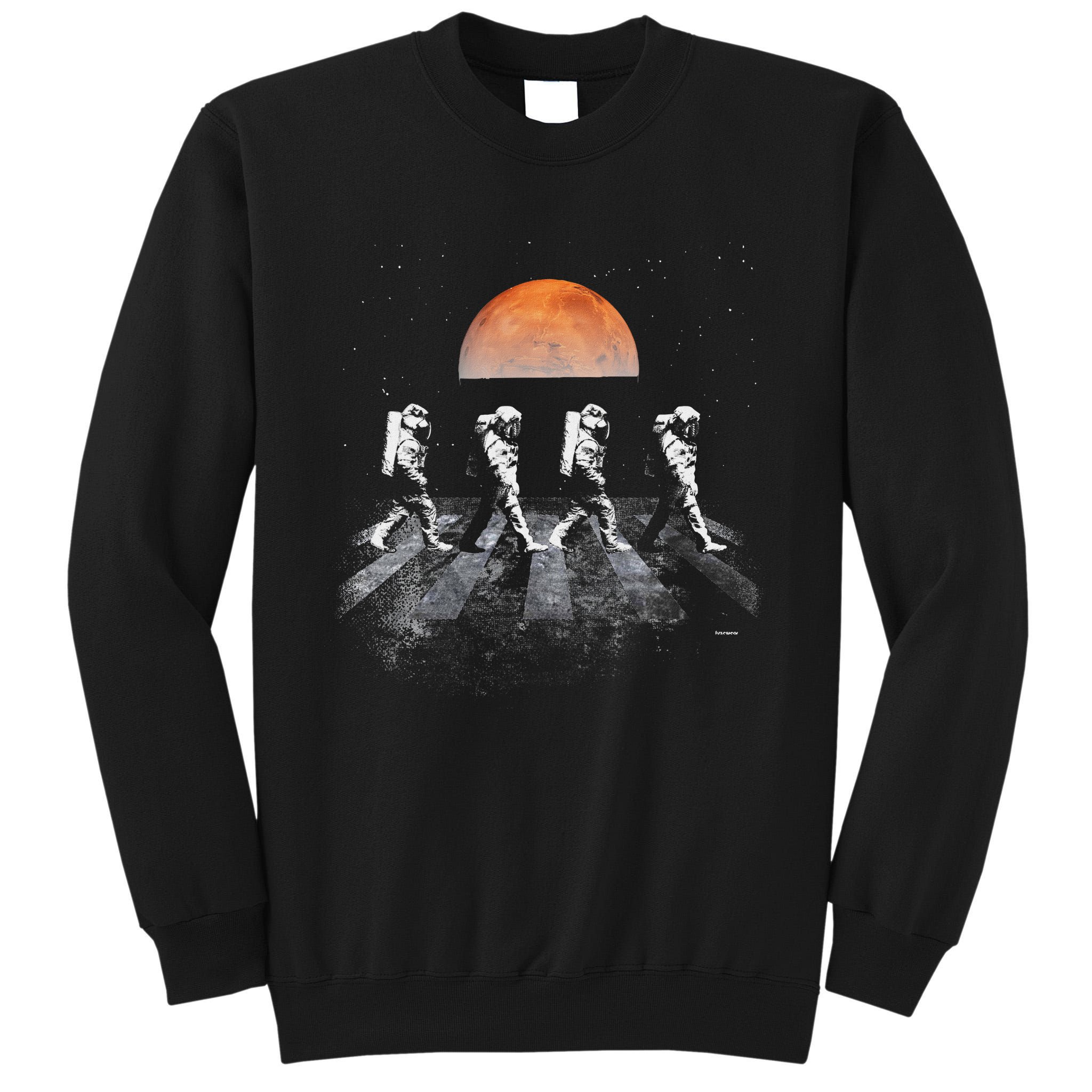 Astronauts In Walking In Space Occupy Mars Tall Sweatshirt