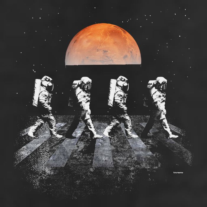 Astronauts In Walking In Space Occupy Mars 25L Jumbo Tote