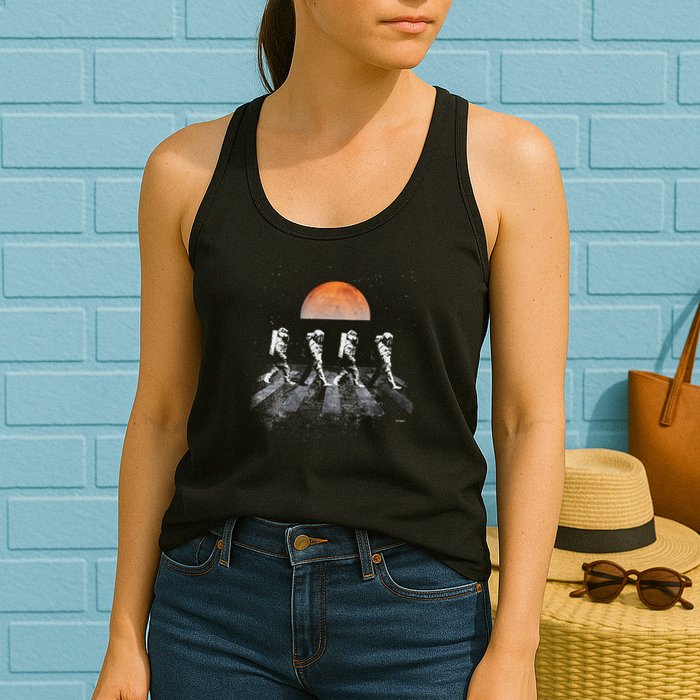 Astronauts In Walking In Space Occupy Mars Womens Tank Top