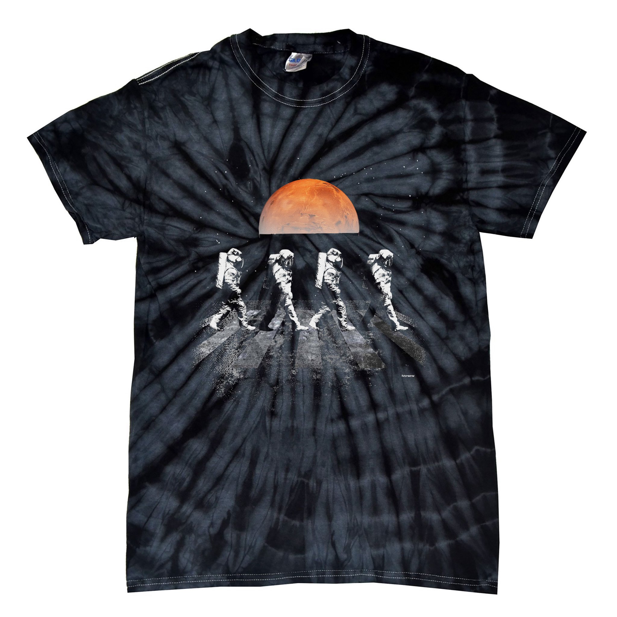Astronauts In Walking In Space Occupy Mars Tie-Dye T-Shirt