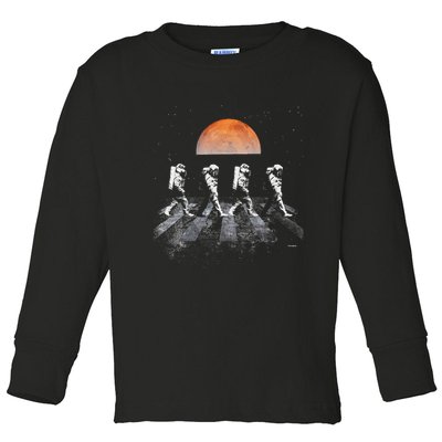 Astronauts In Walking In Space Occupy Mars Toddler Long Sleeve Shirt