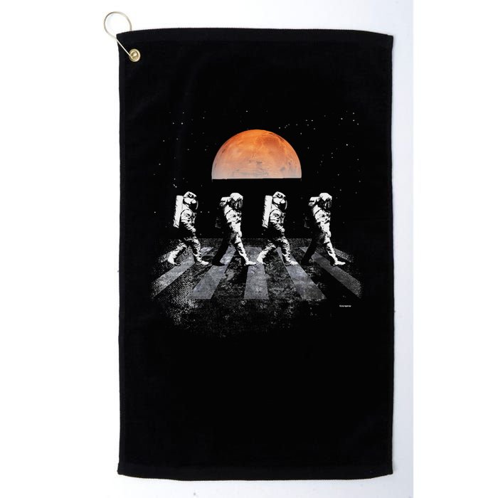 Astronauts In Walking In Space Occupy Mars Golf Towel