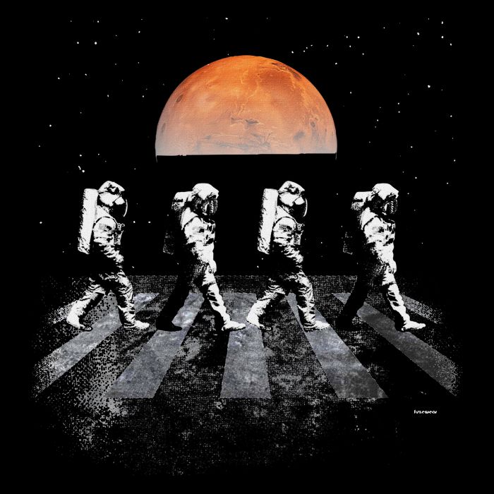 Astronauts In Walking In Space Occupy Mars Toddler T-Shirt