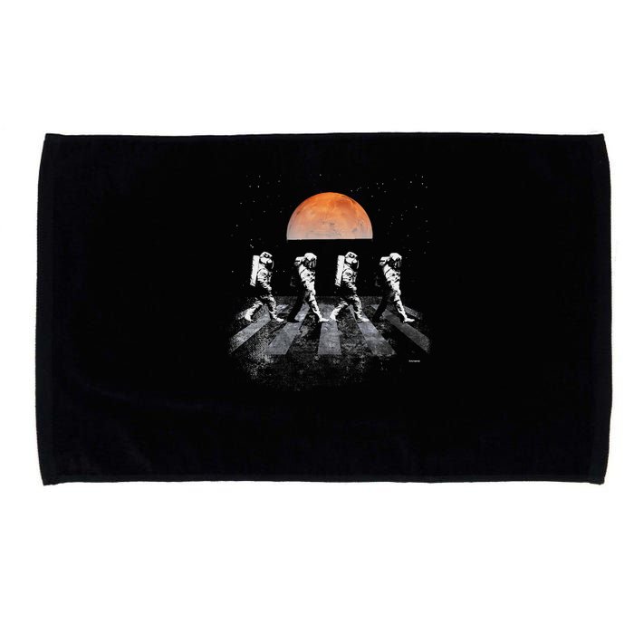 Astronauts In Walking In Space Occupy Mars Microfiber Hand Towel