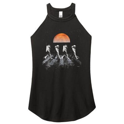 Astronauts In Walking In Space Occupy Mars Women's Perfect Tri Rocker Tank