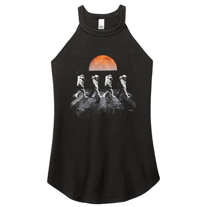 Astronauts In Walking In Space Occupy Mars Women's Perfect Tri Rocker Tank
