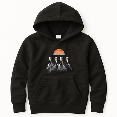 Astronauts In Walking In Space Occupy Mars Kids Hoodie