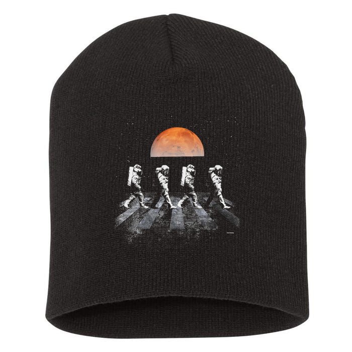Astronauts In Walking In Space Occupy Mars Short Acrylic Beanie