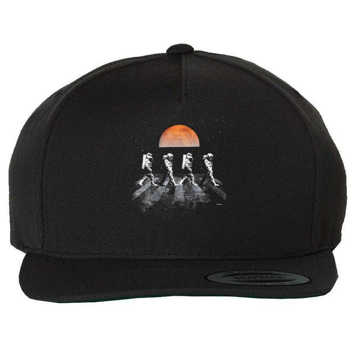 Astronauts In Walking In Space Occupy Mars Wool Snapback Cap