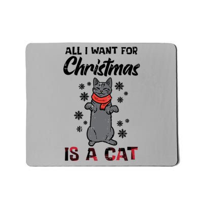 All I Want For Christmas Is Cat Xmas Meaningful Gift Mousepad