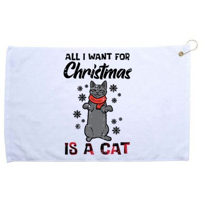 All I Want For Christmas Is Cat Xmas Meaningful Gift Grommeted Golf Towel