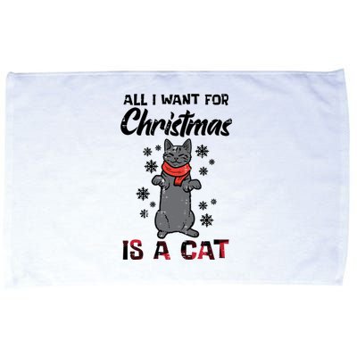 All I Want For Christmas Is Cat Xmas Meaningful Gift Microfiber Hand Towel