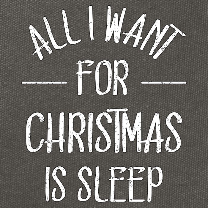 All I Want For Christmas Is Sleep Funny Tired Christmas Cool Gift Cotton Canvas Backpack