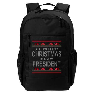 All I Want For Christmas Is A New President Ugly Christmas Backpack