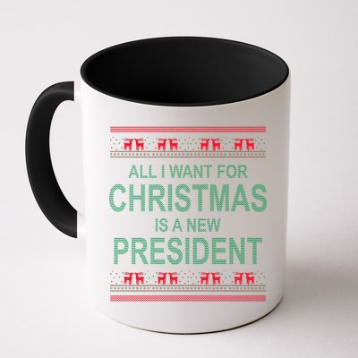 All I Want For Christmas Is A New President Ugly Christmas Mug