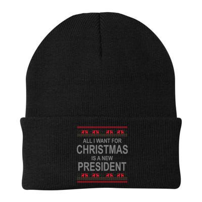 All I Want For Christmas Is A New President Ugly Christmas Beanie