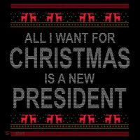 All I Want For Christmas Is A New President Ugly Christmas Flatbill Hat