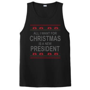 All I Want For Christmas Is A New President Ugly Christmas PosiCharge Competitor Tank