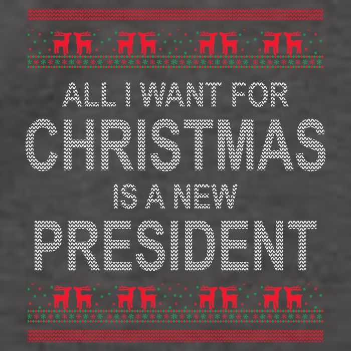 All I Want For Christmas Is A New President Ugly Christmas Vector Backpack