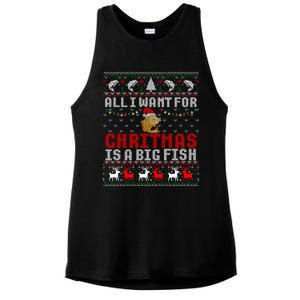 All I Want For Christmas Is A Big Fish Fishing Ugly Great Gift Ladies PosiCharge Tri-Blend Wicking Tank